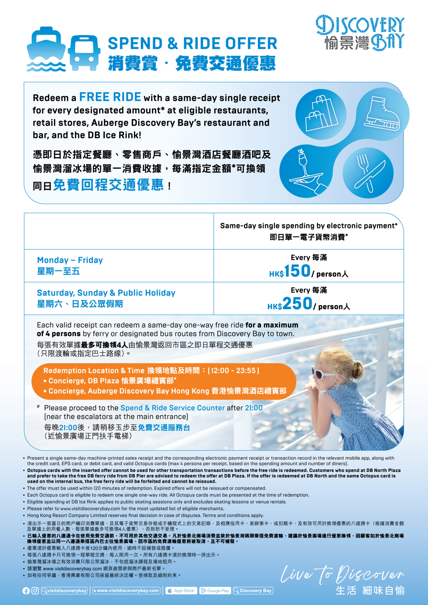 Spend & Ride Offer - Additional Redemption Point at DB North 
